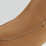 Men's Leather Loafers – Slip-On Chukka Style, Flat Heel – Brown