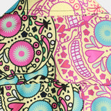 Men's Short Sleeve Cotton Shirt with Pink Skull