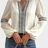 Amálie - Blouse with V-shaped Neckline