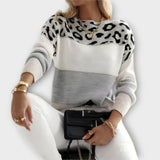 Cheyenne - Loose Sweater in Leopard Print