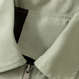 Light Twill Jacket for Men – Pea Green – Regular Fit