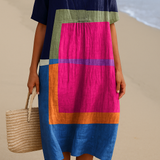 Isadora - Vibrant Colour Block Dress