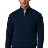 Men's Sweater with Half-Zip and Stand-Up Collar – Royal Blue