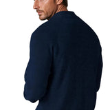 Men's Sweater with Half-Zip and Stand-Up Collar – Royal Blue