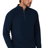 Men's Sweater with Half-Zip and Stand-Up Collar – Royal Blue