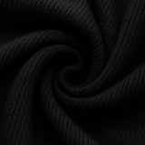 Men's Sweater with Half-Zip and Stand-Up Collar – Black