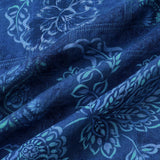 Men's Short Sleeve Floral Cotton Hawaiian Style Shirt Blue