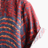 Short Sleeve Striped Cotton Shirt for Men