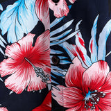 Cotton Shirt with Tropical Plant Floral Print from Hawaii for Men