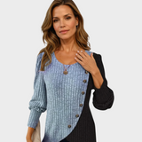 Kaia - Elegant Knitted Sweater with Buttons