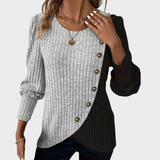 Kaia - Elegant Knitted Sweater with Buttons