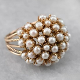 Ring with a Pearl Inset