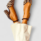 Zebrina™ - Mid-heel sandals in zebra pattern