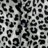 Short Sleeve Shirt with White Leopard Print for Men