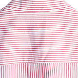 Short Sleeve Cotton Shirt with High Collar for Men