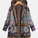 Elena - Boho Floral Sherpa Hoodie