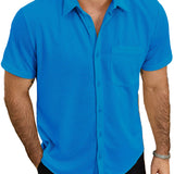 Men's Short Sleeve Summer Shirt made of Cotton