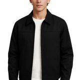 Light Twill Jacket for Men – Black – Regular Fit
