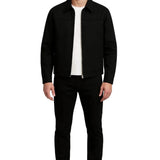 Light Twill Jacket for Men – Black – Regular Fit