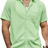 Men's Short Sleeve Summer Shirt made of Cotton