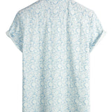 Casual Floral Pattern Cotton Shirt for Men