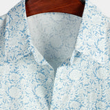 Casual Floral Pattern Cotton Shirt for Men