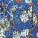 Men's Short Sleeve Cotton Shirt in Floral Pattern, Breathable and Fresh