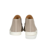 Men's Suede Moccasins – Slip-On Chukka Style, Flat Heel – Greige