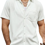 Men's Short Sleeve Summer Shirt made of Cotton
