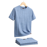Luca - Luxury T-Shirt with Ribbed Pattern