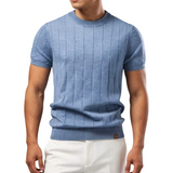 Luca - Luxury T-Shirt with Ribbed Pattern