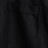 Men's Cotton Shirt in Solid Color with High Collar and Medium Closure, with Pocket in the Front