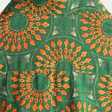 Men's Retro 70s Floral Cotton Shirt, Green, Summer, Beach, Boho, Short Sleeve