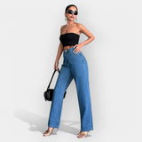 Mia - High-waisted jeans with a comfortable wide fit