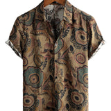 Casual Cotton Shirt for Men with Short Sleeves