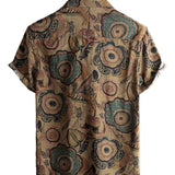Casual Cotton Shirt for Men with Short Sleeves