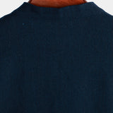 Men's Solid Color Cotton Shirt with High Collar and Half Buttons, with Pocket on the Front
