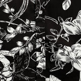 Short Sleeve Cotton Shirt with Floral Pattern for Men