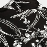 Short Sleeve Cotton Shirt with Floral Pattern for Men