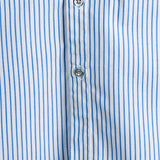 Short Sleeve Striped Cotton Shirt with Pocket for Men
