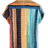 Men's Short Sleeve Shirt in Colorful Stripes