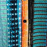 Men's Short Sleeve Shirt in Colorful Stripes