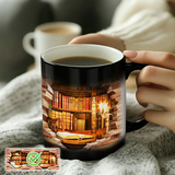 Magical Ceramic Thermal Mug with a Bookshelf Theme
