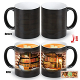 Magical Ceramic Thermal Mug with a Bookshelf Theme