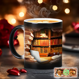 Magical Ceramic Thermal Mug with a Bookshelf Theme