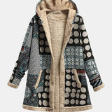Nova - Monochromatic Retro Dotted Fleece Jacket