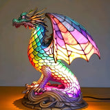 Czaruś - Magisk Dragon Stained Glass Lamp