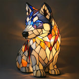 Bruno - Magisk Stained Glass Lamp Shaped Like a Dog
