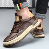 Leather Shoes with High Sole