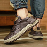 Leather Shoes with High Sole